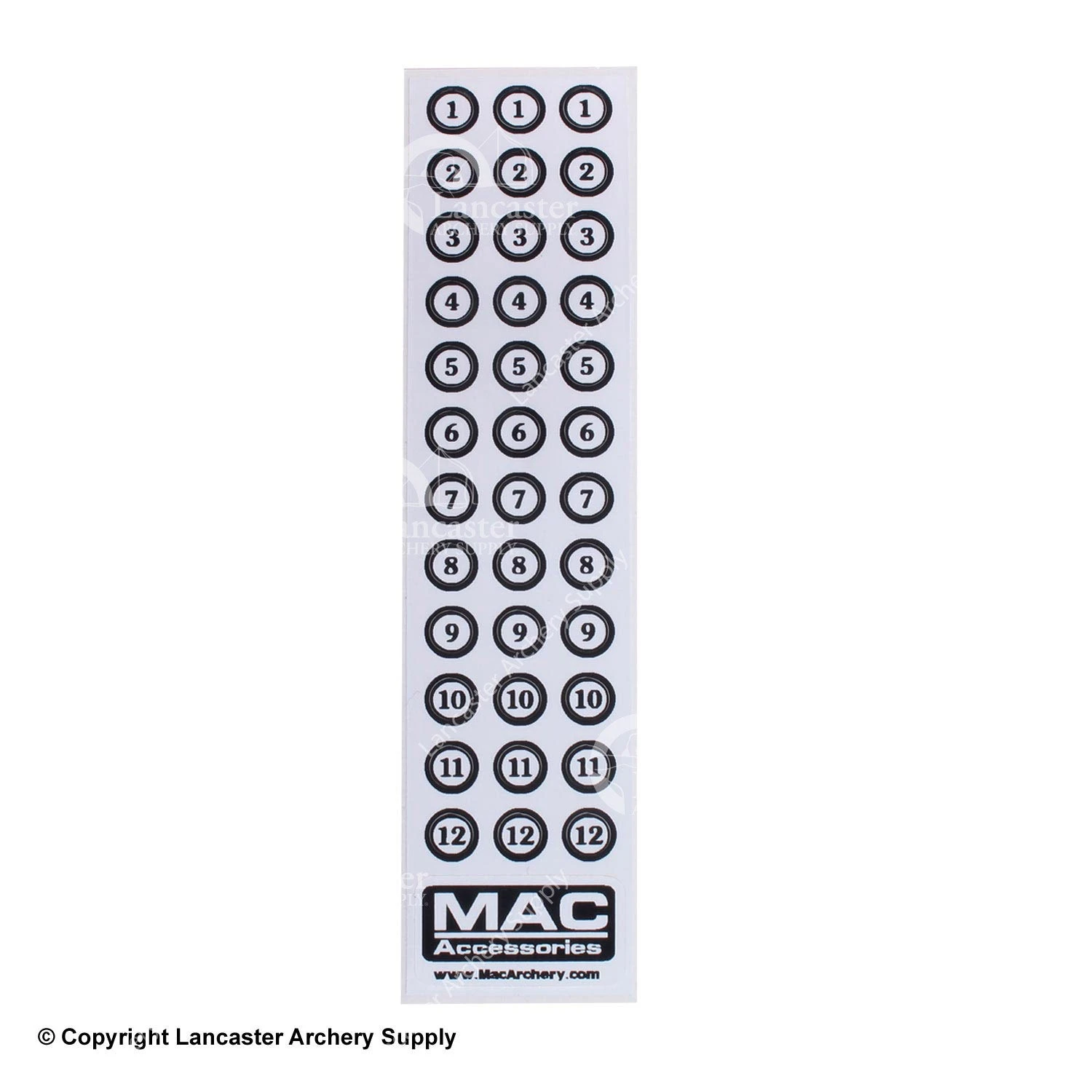 Merlin MAC Arrow Number Decals